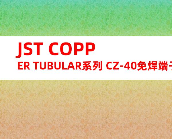 JST COPPER TUBULAR系列 CZ-40免焊端子产品规格书